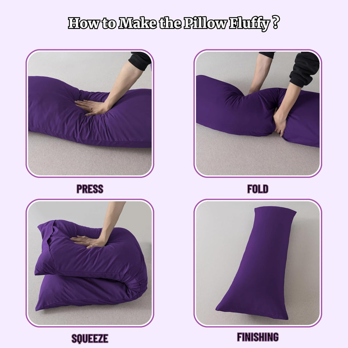 20x54 inch memory foam body pillows, alternate view 5