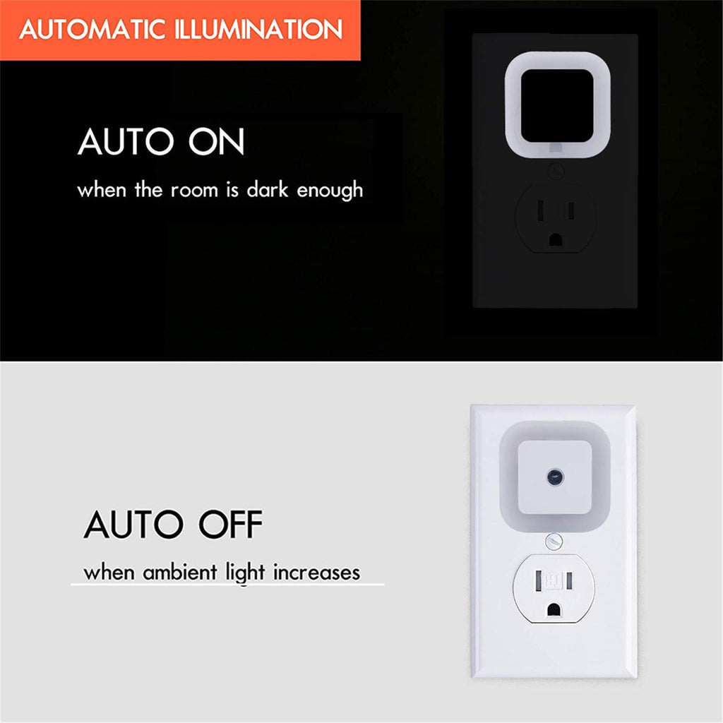 0.39"D x 2.17"W x 2.56"H plastic night lights & ambient lighting in White, alternate view 2