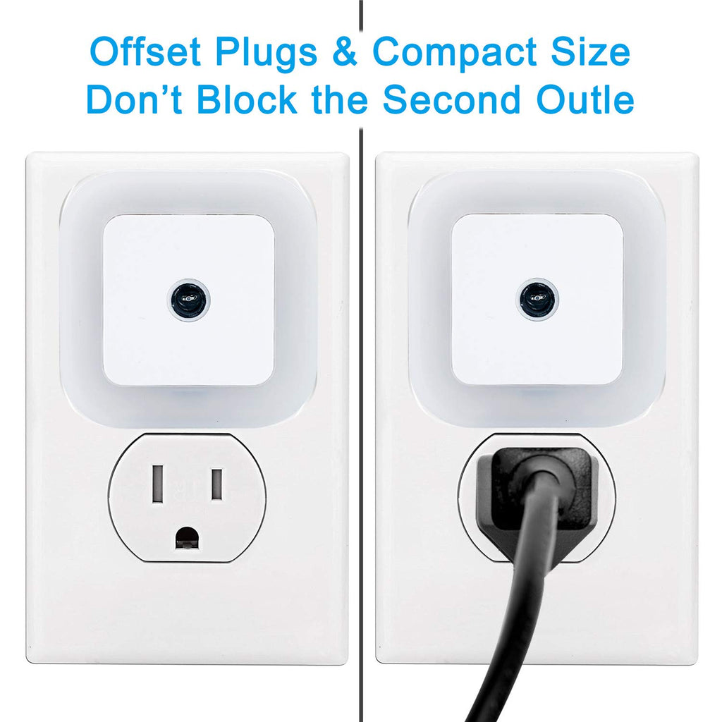 0.39"D x 2.17"W x 2.56"H plastic night lights & ambient lighting in White, alternate view 3