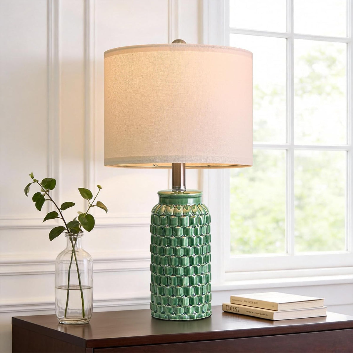 12"D x 12"W x 20.5"H ceramic table lamps, alternate view 4