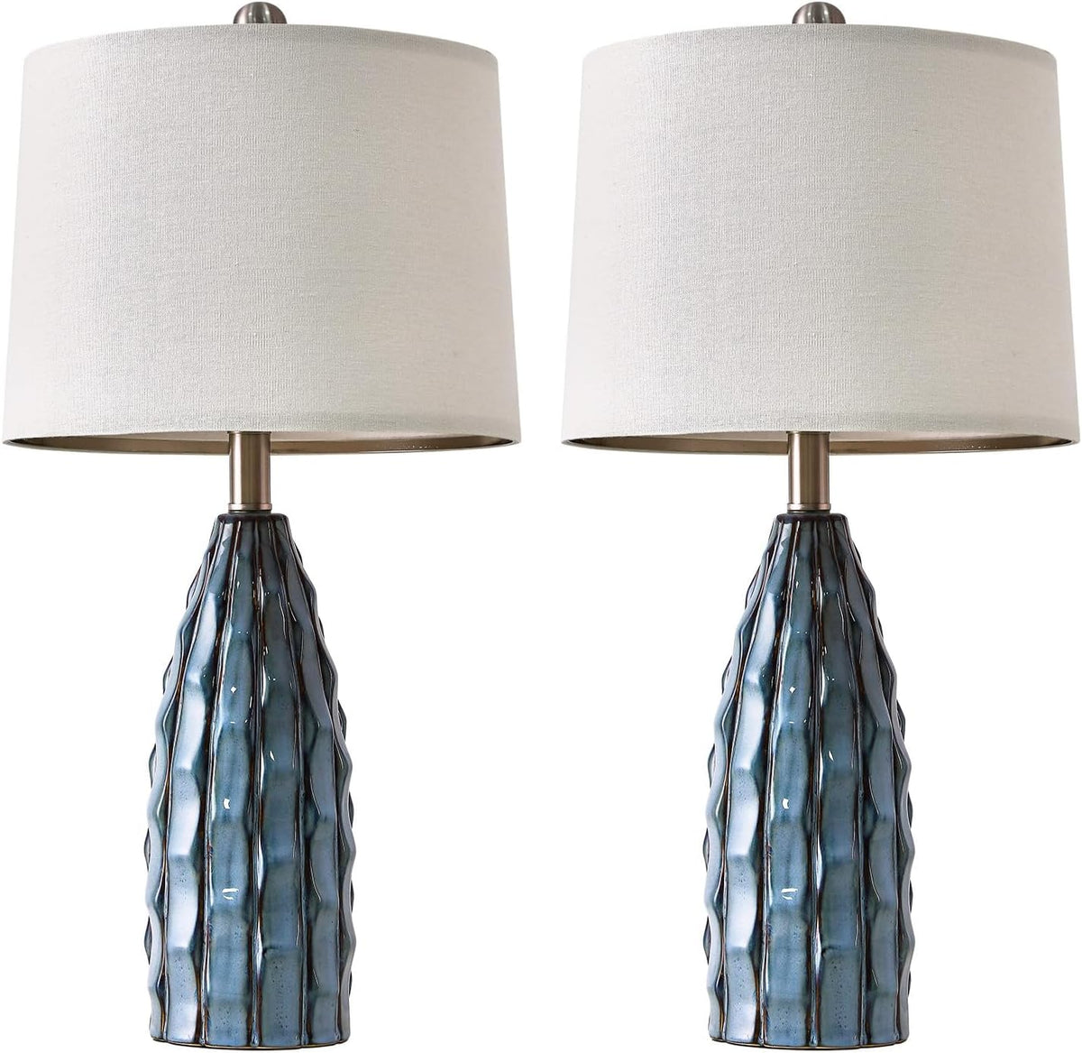 12"D x 12"W x 23.75"H ceramic table lamps, alternate view 7