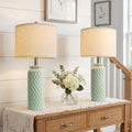 12"D x 12"W x 24"H ceramic table lamps