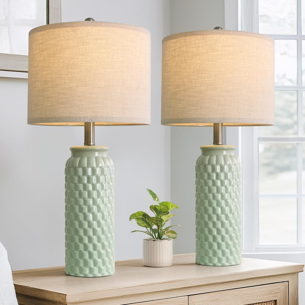 12"D x 12"W x 24"H ceramic table lamps, alternate view 6