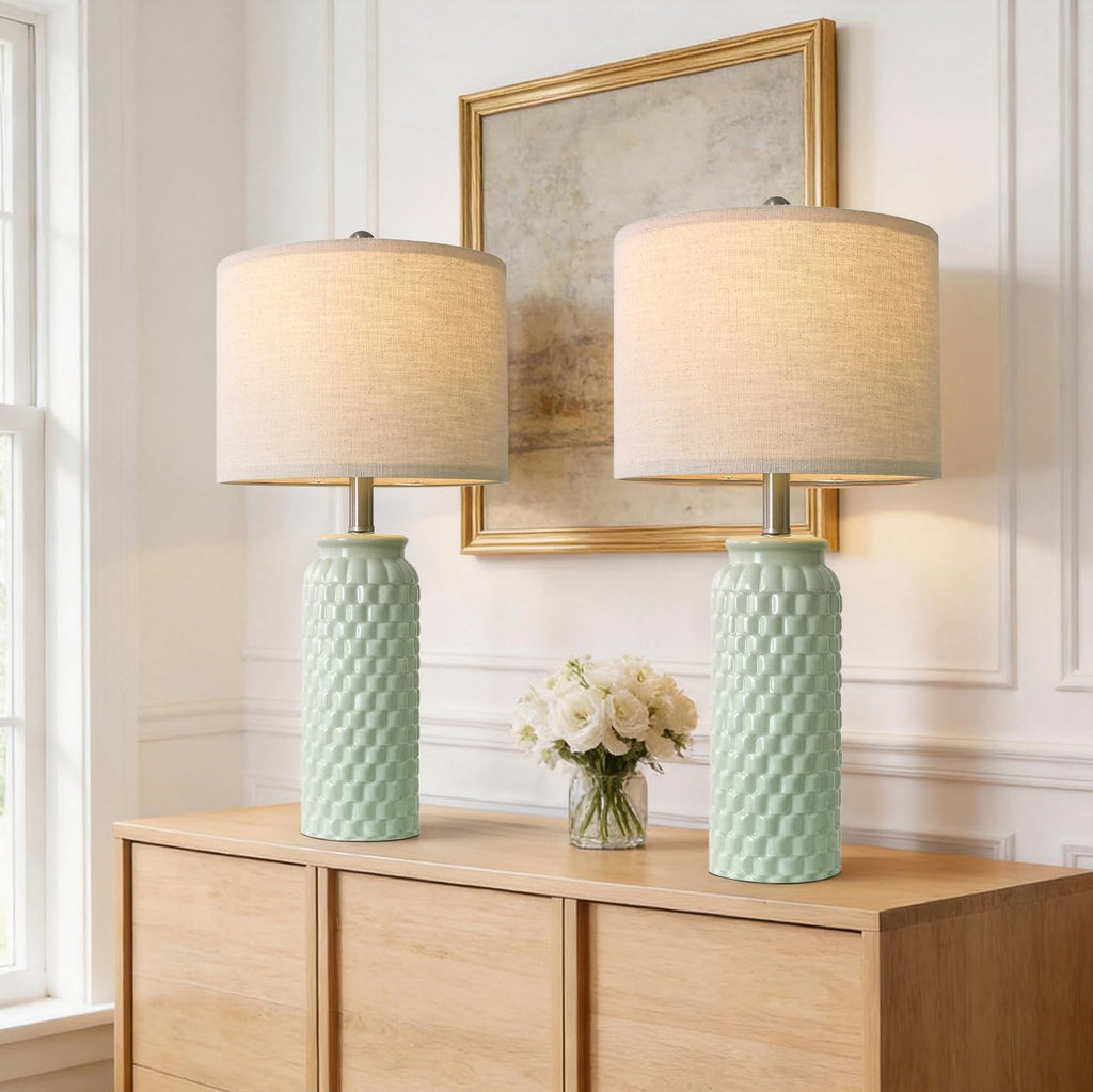 12"D x 12"W x 24"H ceramic table lamps, alternate view 9
