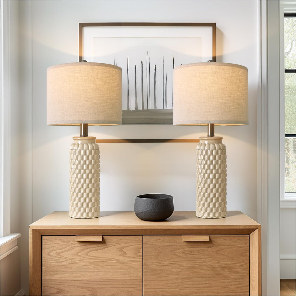 12"D x 12"W x 24"H ceramic table lamps, alternate view 4