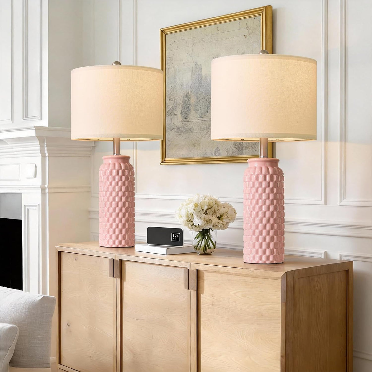 12"D x 12"W x 24"H ceramic table lamps, alternate view 6