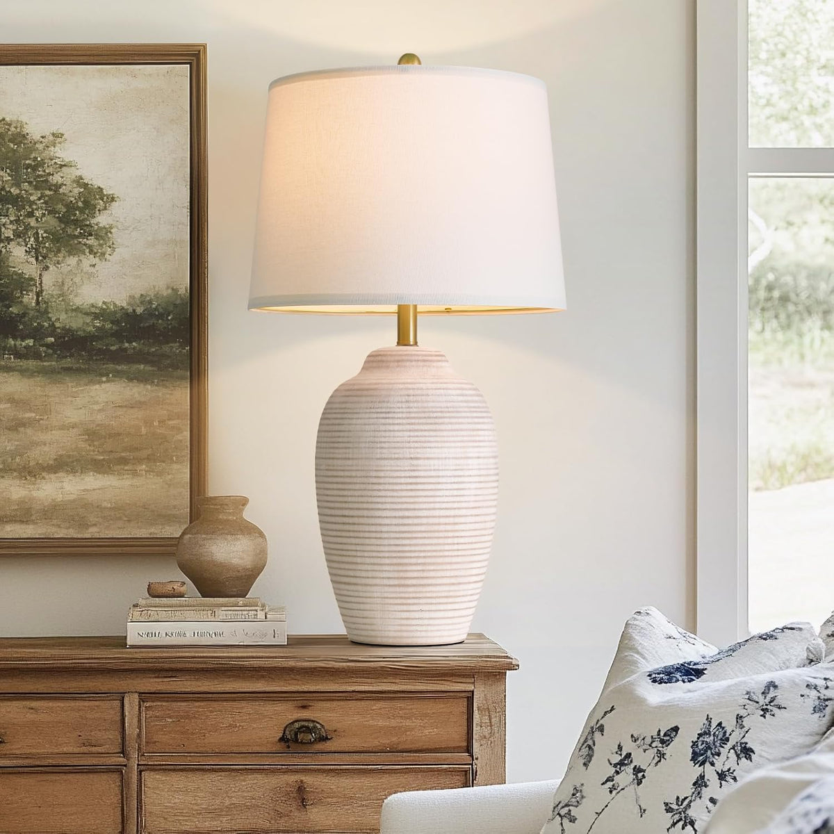 16"D x 16"W x 29.5"H ceramic table lamps, alternate view 8