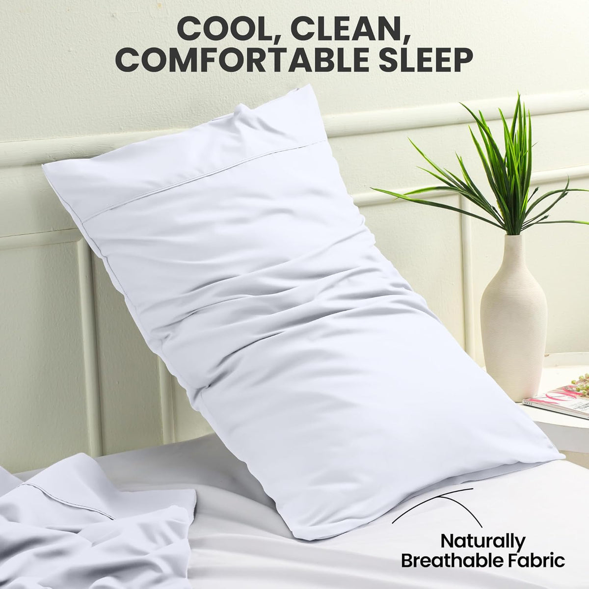 King - Pack of 2 microfiber pillowcases, alternate view 6
