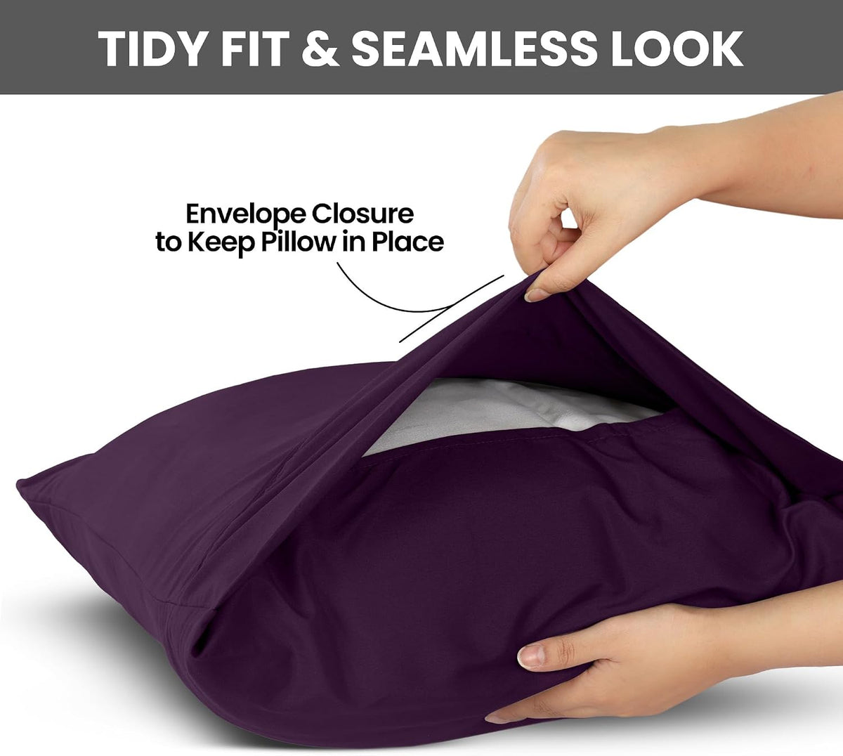 King - Pack of 2 microfiber pillowcases, alternate view 3