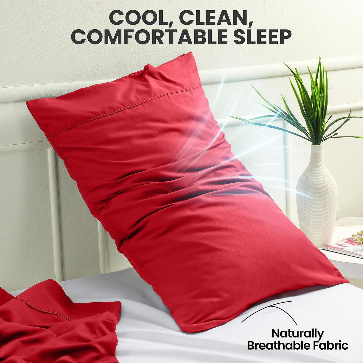 King - Pack of 2 microfiber pillowcases, alternate view 6