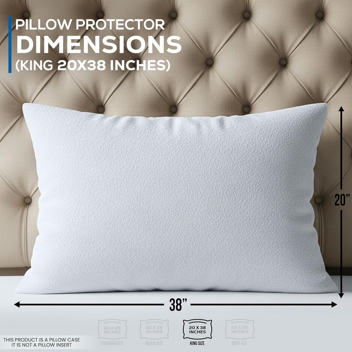 King polyester pillowcases in White, alternate view 2