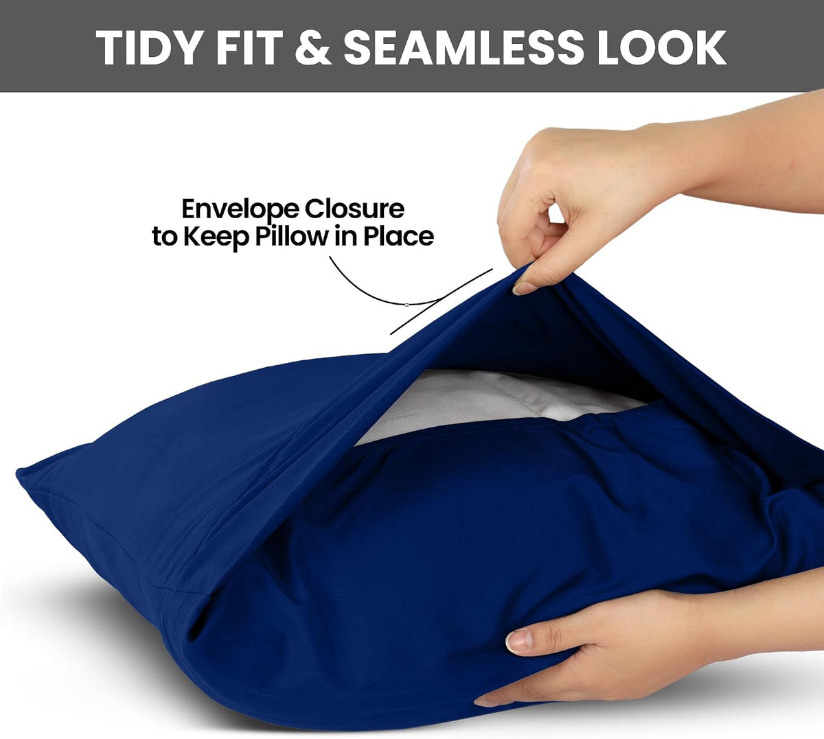 Standard - Pack of 2 microfiber pillowcases, alternate view 3