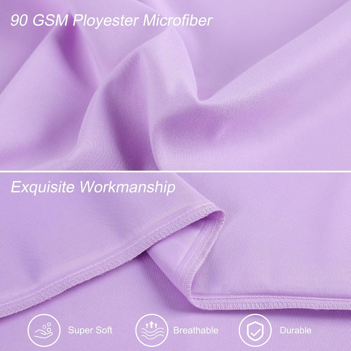 Body(20"x60") polyester pillowcases in Violet, alternate view 4