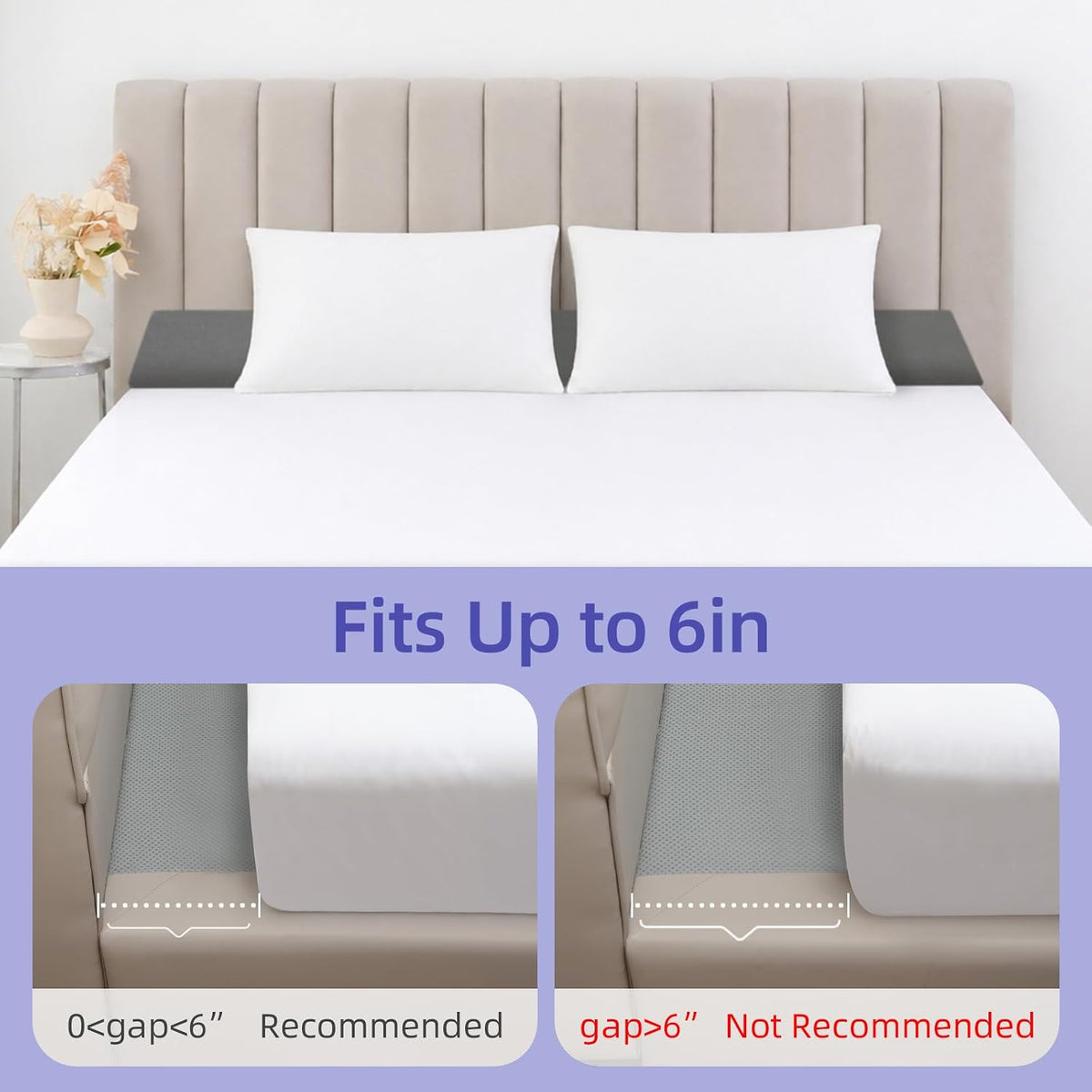 2 in 1 foam wedge pillows in Gray, alternate view 6