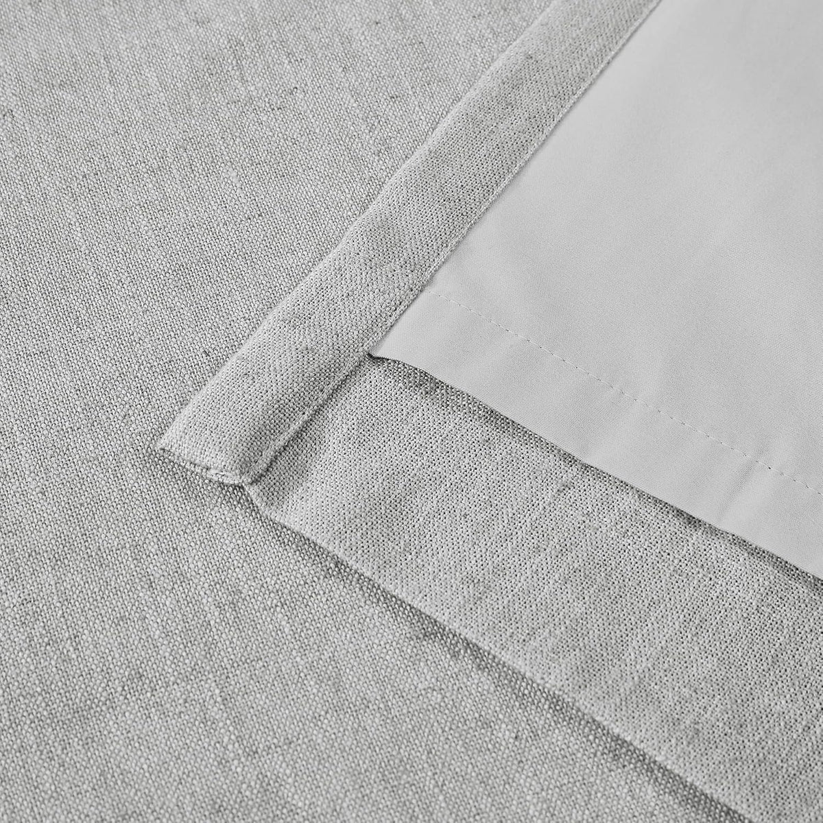 112"L x 60"W linen curtains in Light Gray, alternate view 7
