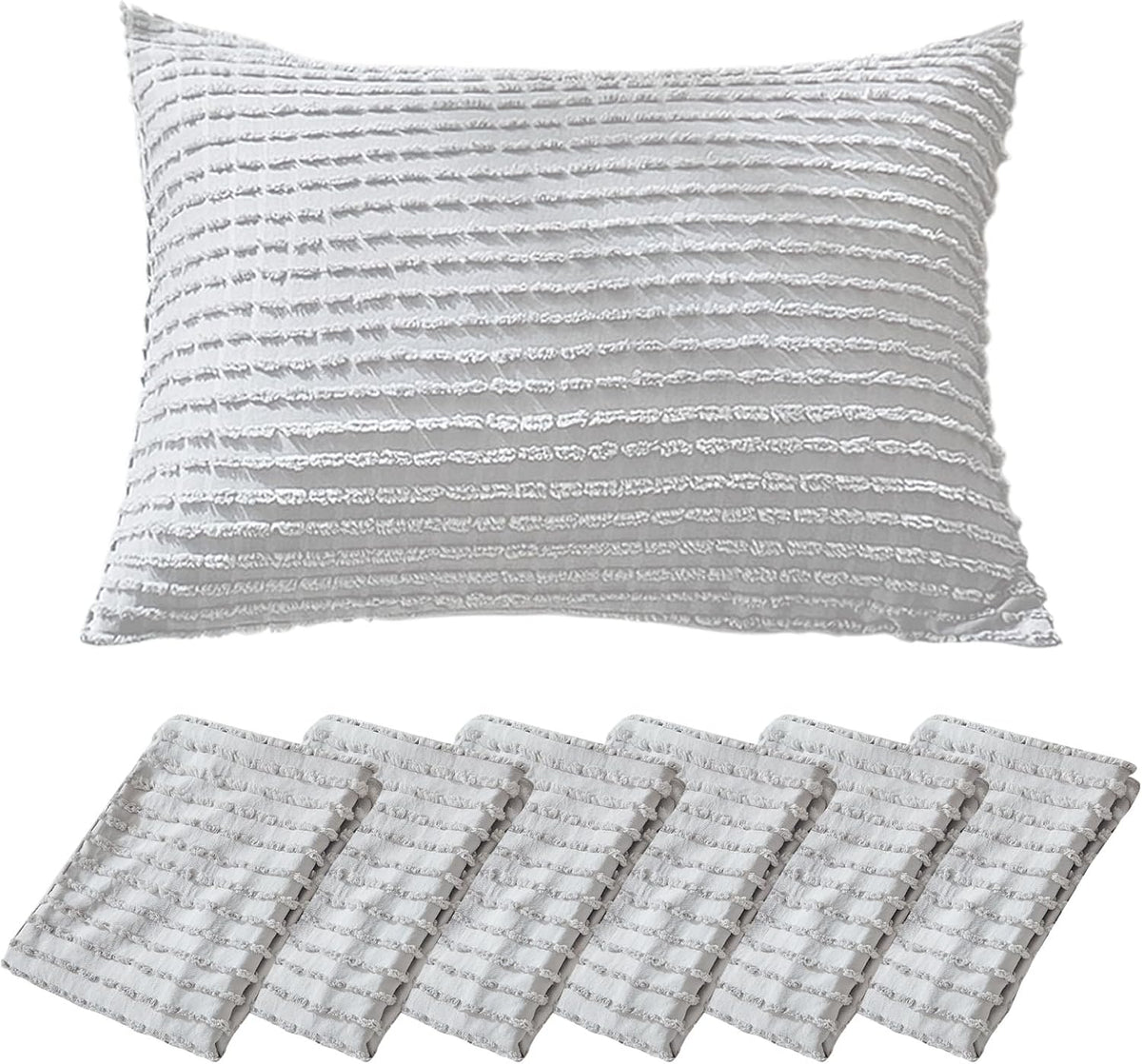 20" x 36" microfiber pillowcases in Grey