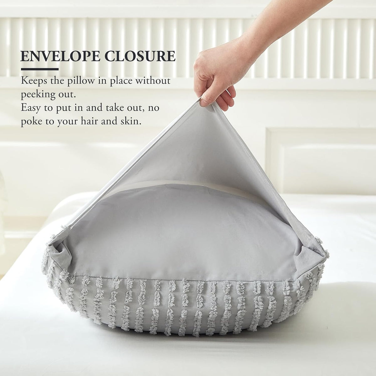 20" x 36" microfiber pillowcases in Grey, alternate view 6