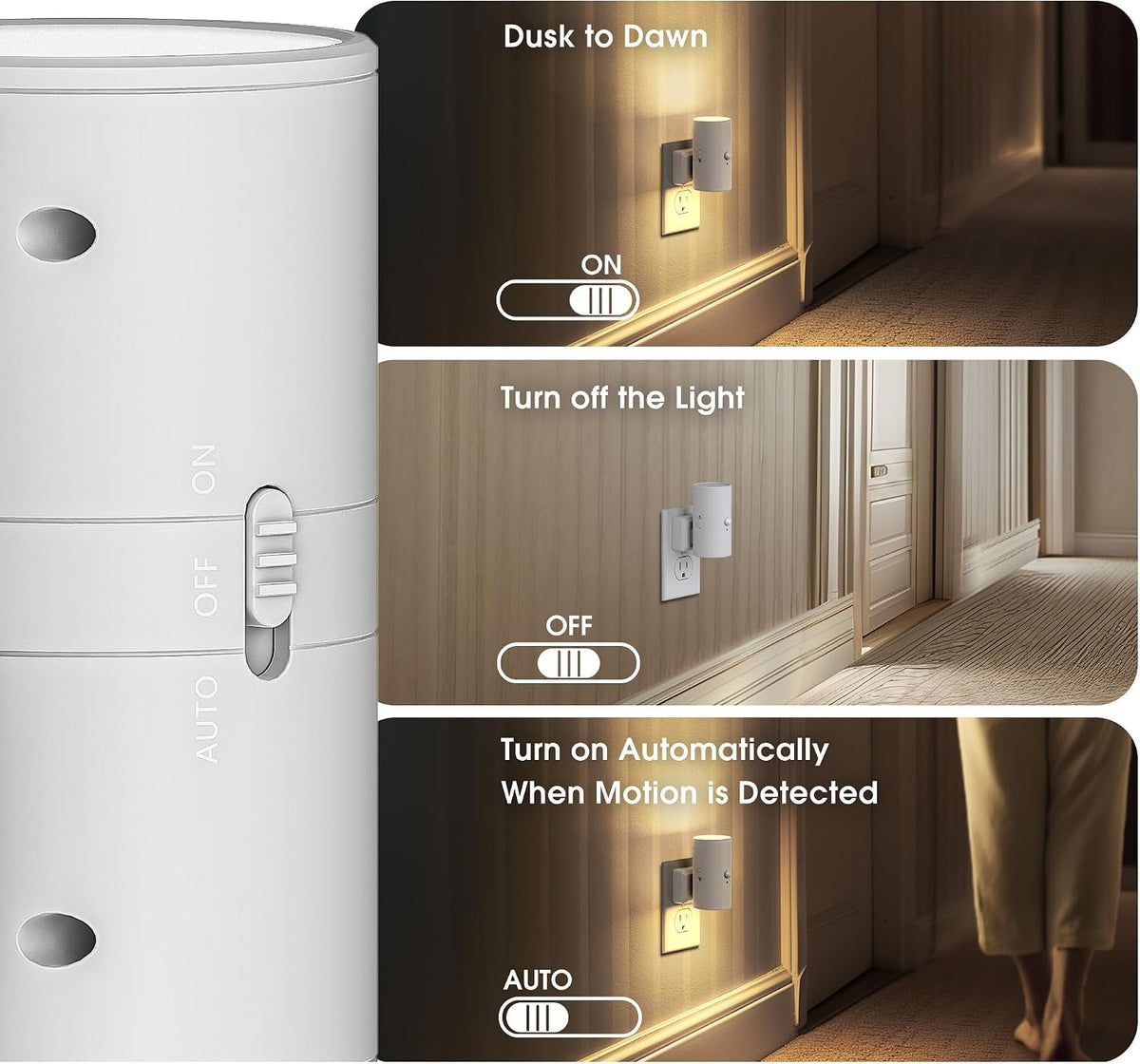 1"D x 1"W x 1"H plastic night lights & ambient lighting, alternate view 4