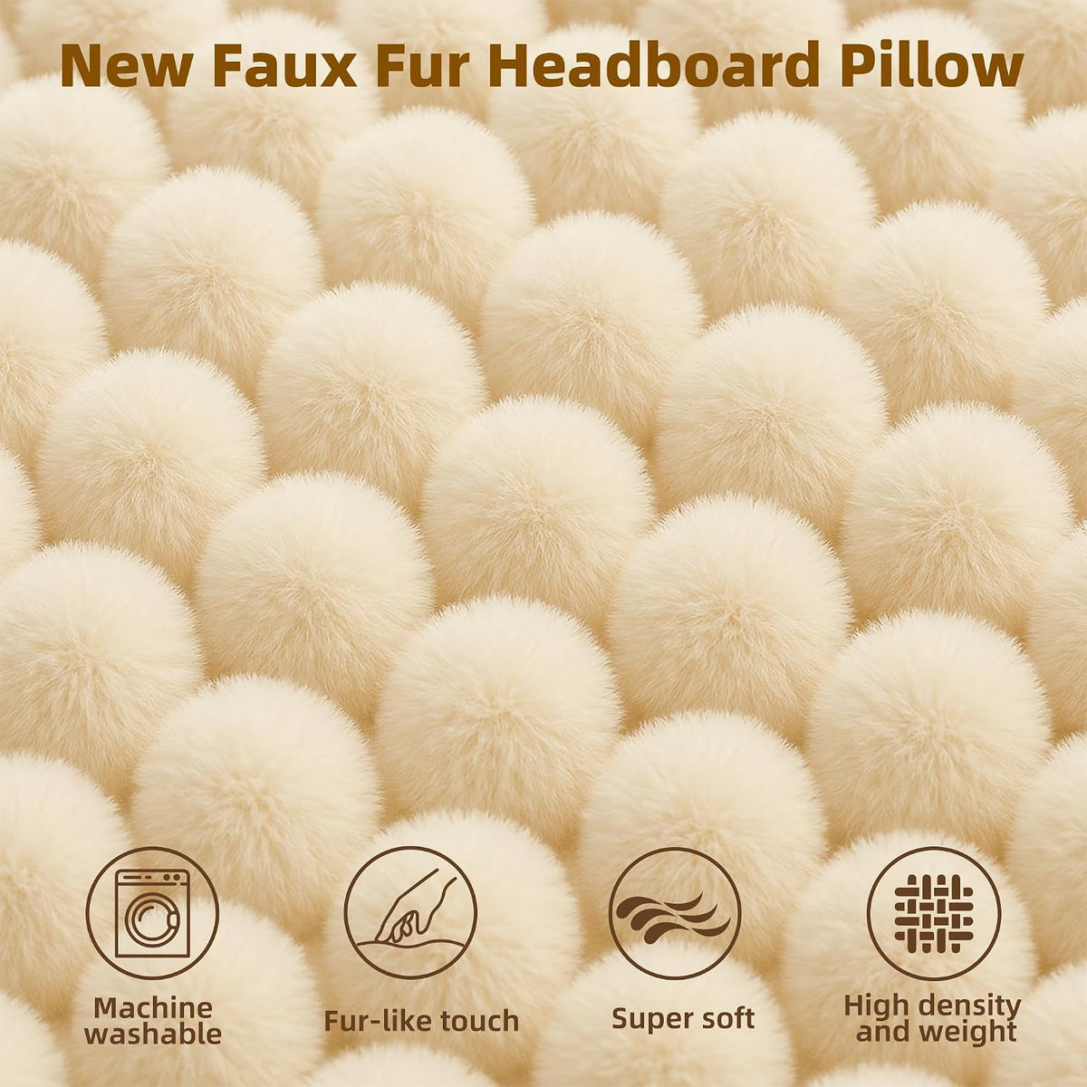 King: 76x8x20 Inches cotton backrest pillows in White and Beige, alternate view 3