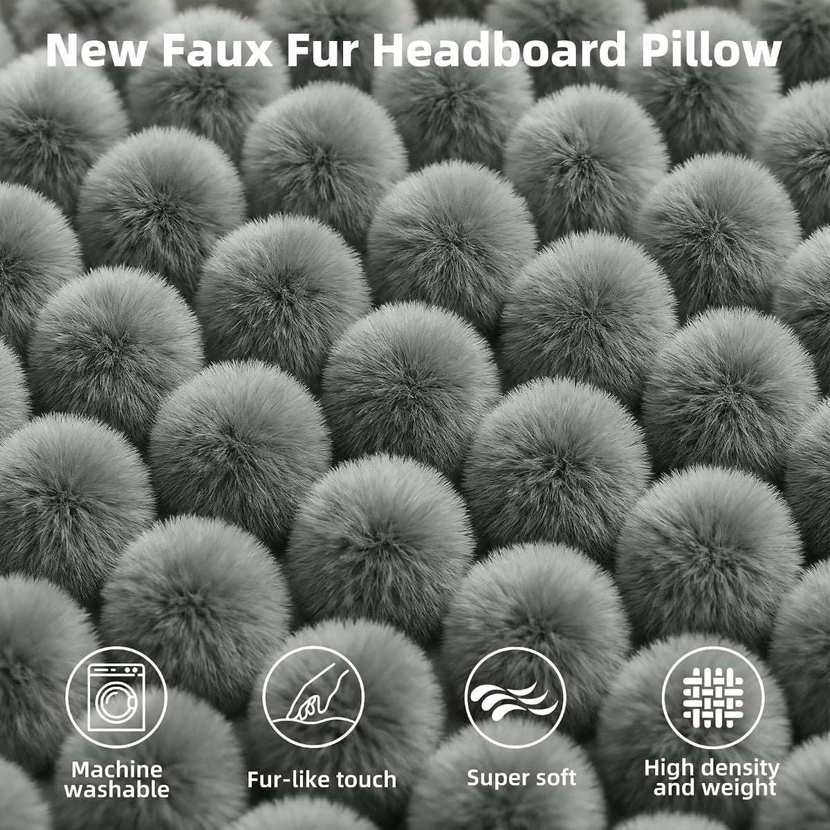 Twin: 39x8x20 Inches cotton backrest pillows in Gray, alternate view 3