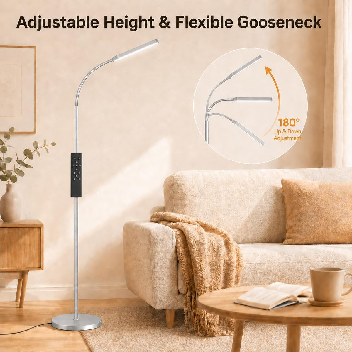10"D x 10"W x 69"H metal floor lamps, alternate view 5