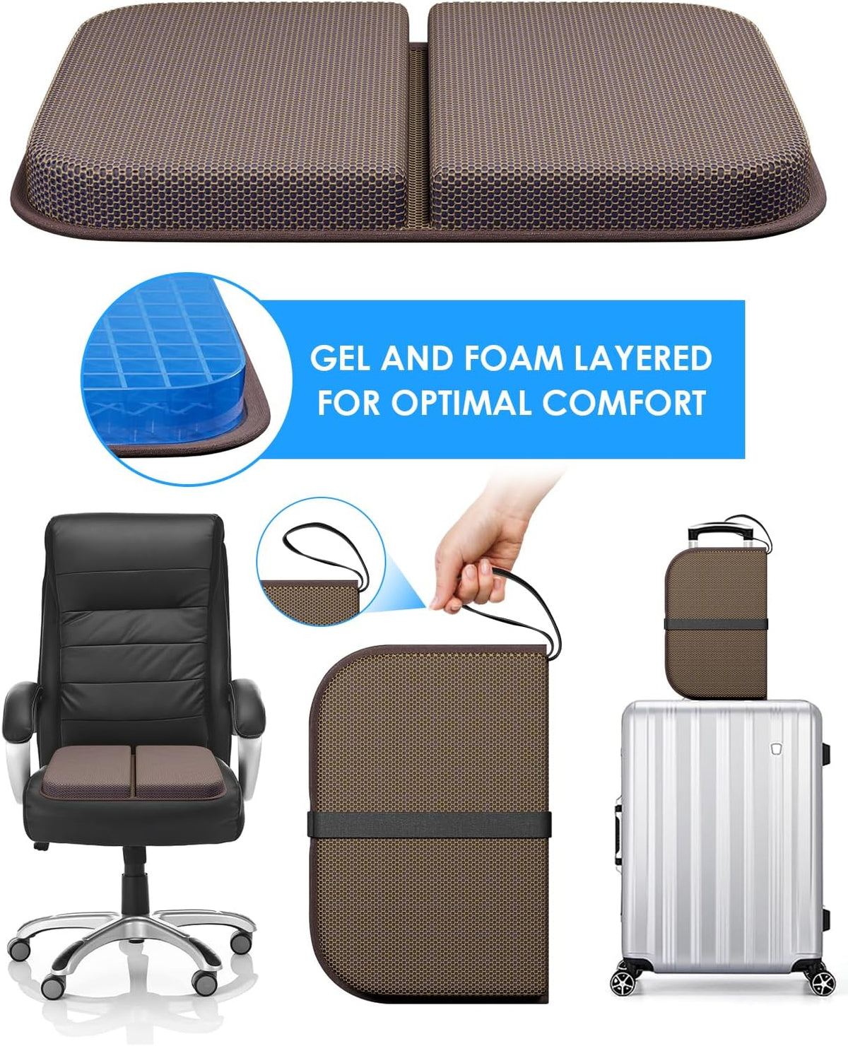 M-Brown chair & sofa cushions in Brown, alternate view 6