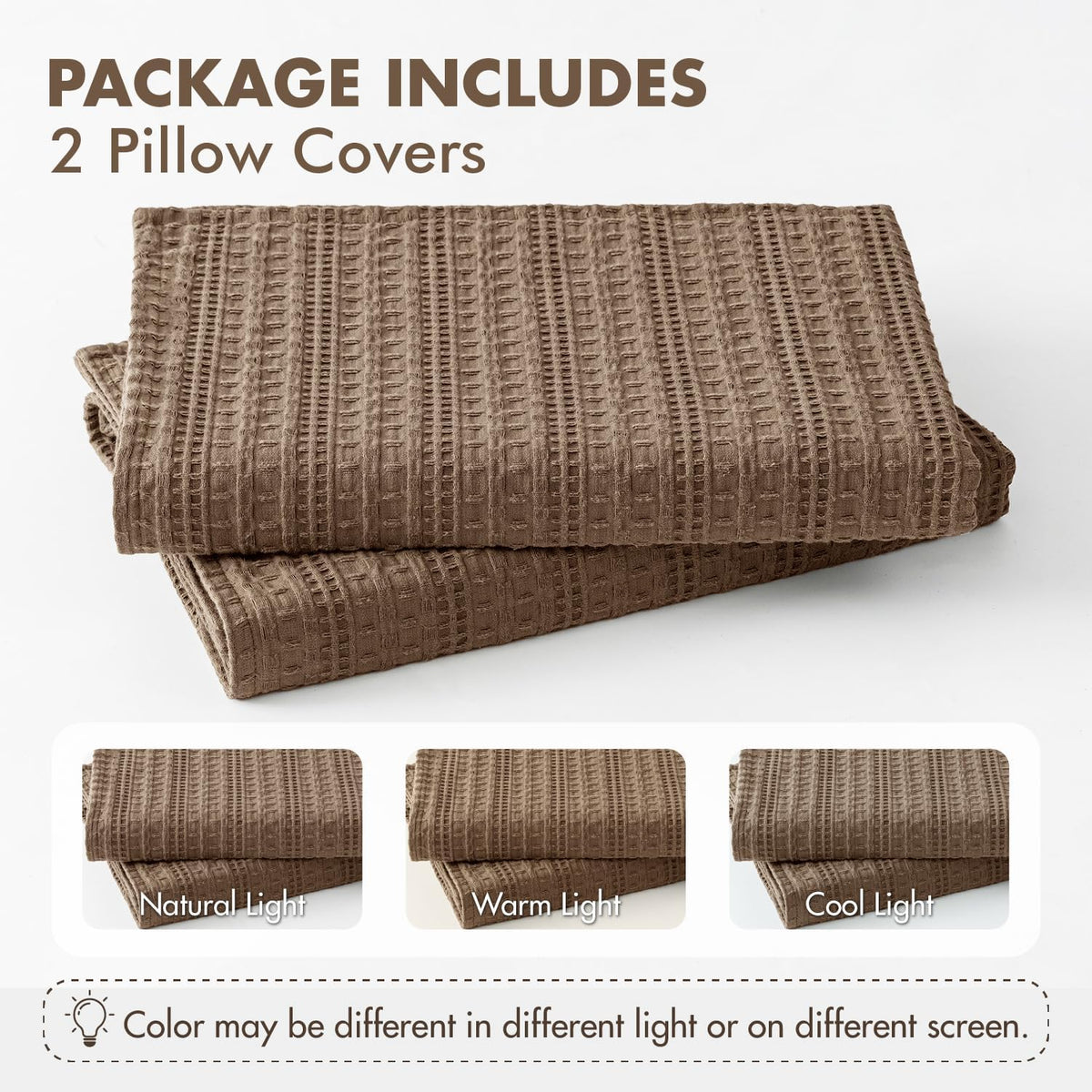 26"L x 26"W cotton throw pillow accessories in Brown, alternate view 7