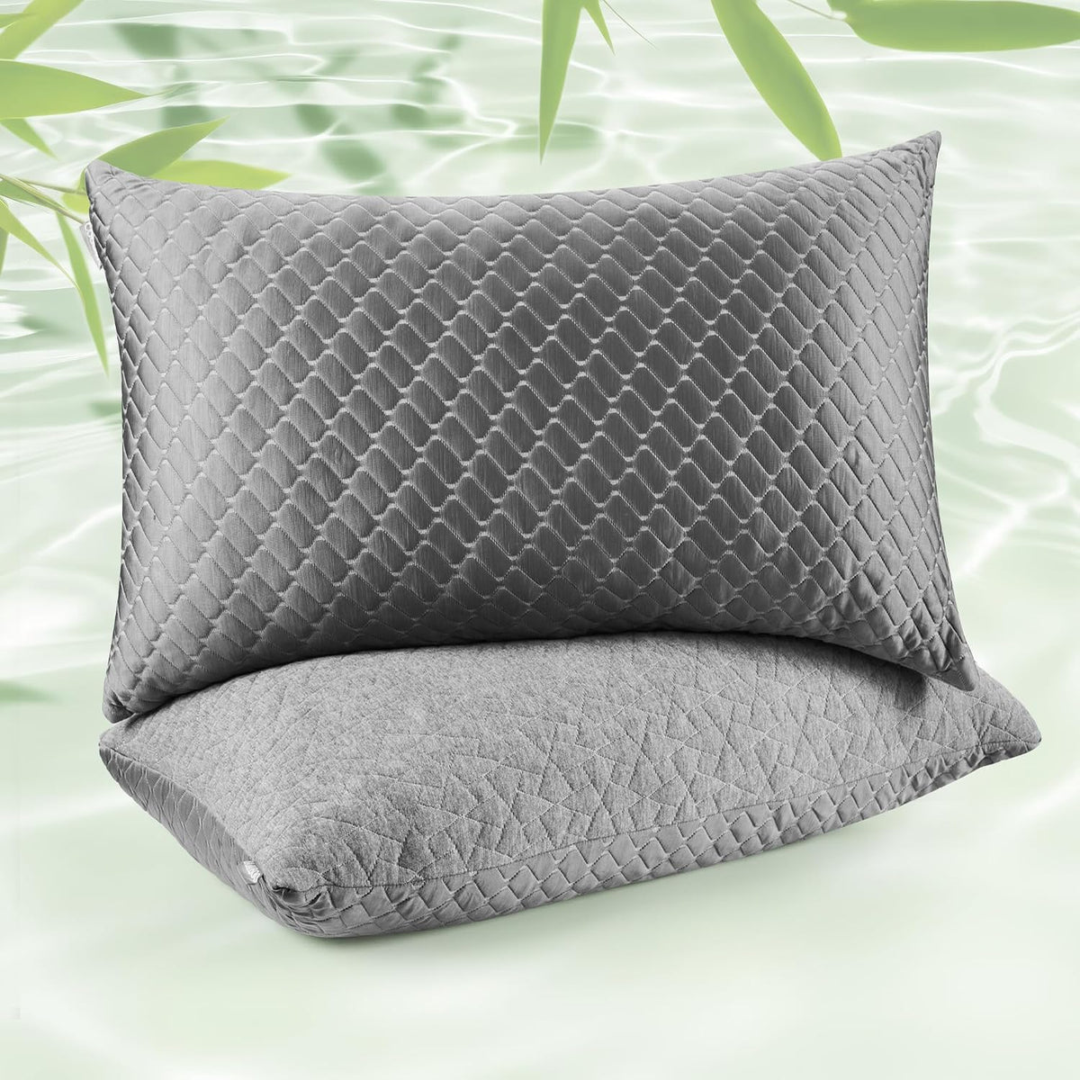 Queen memory foam pillows in Gray