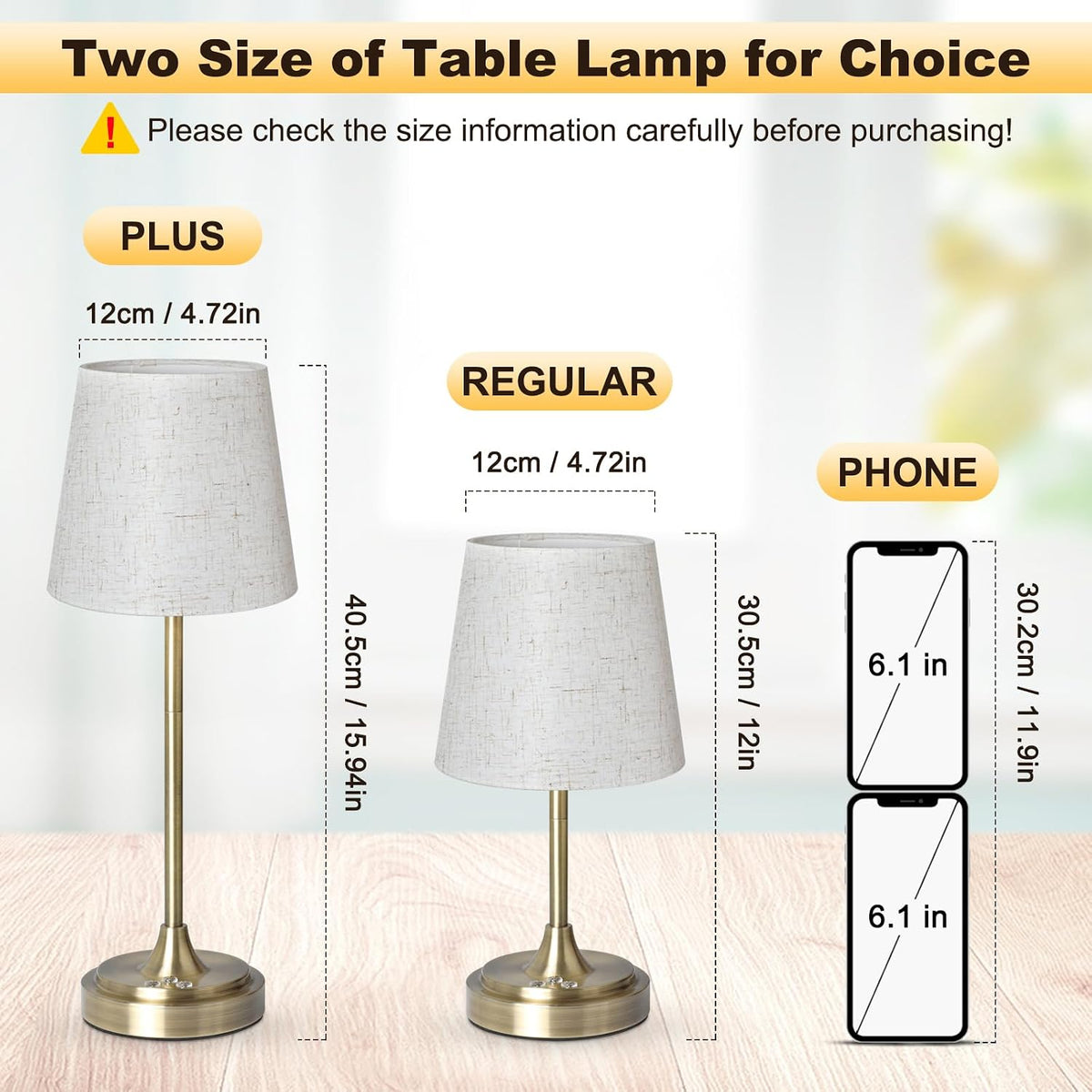 6.3"D x 6.3"W x 15.94"H metal table lamps, alternate view 7