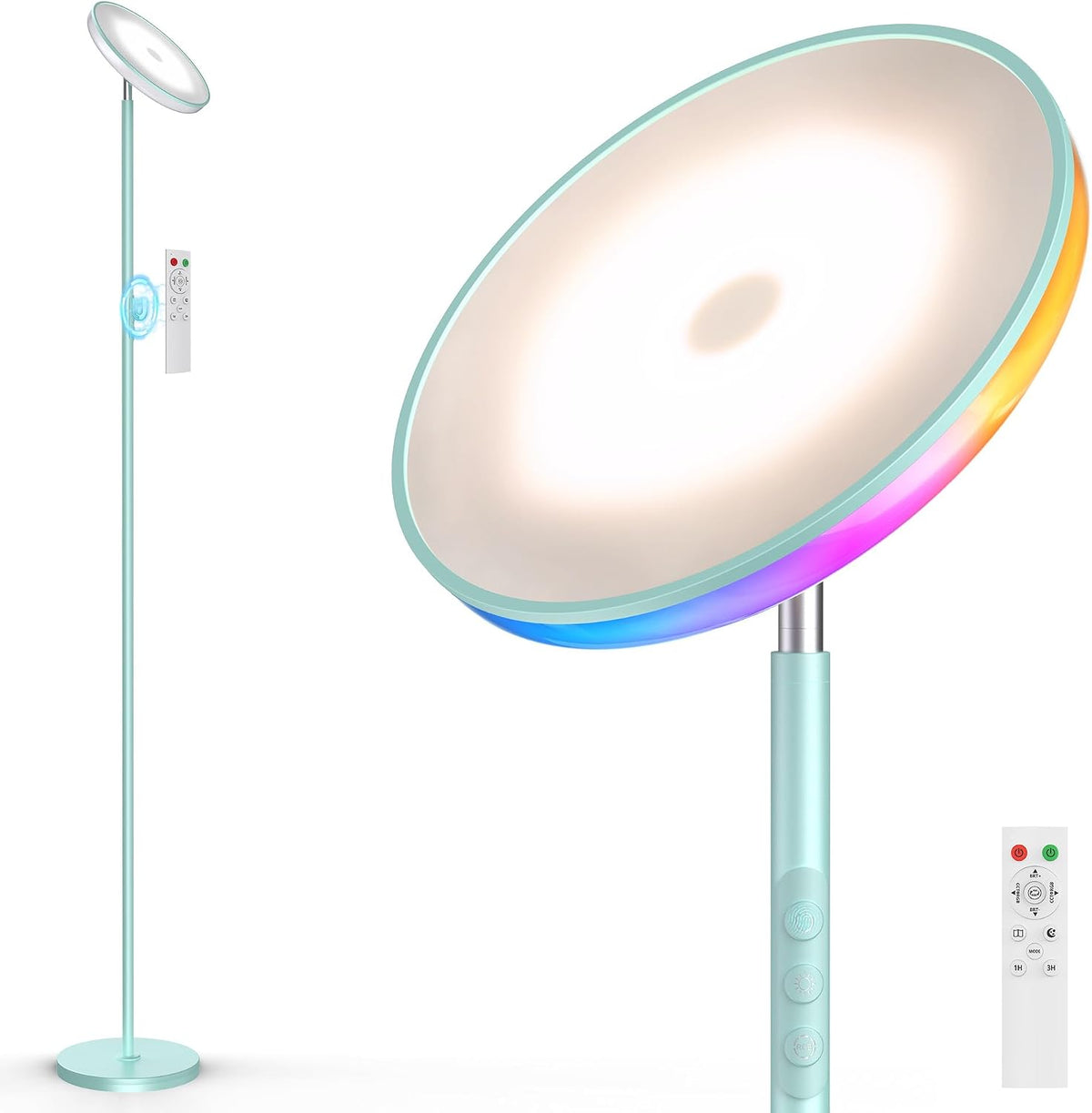 10"D x 10"W x 70"H metal floor lamps