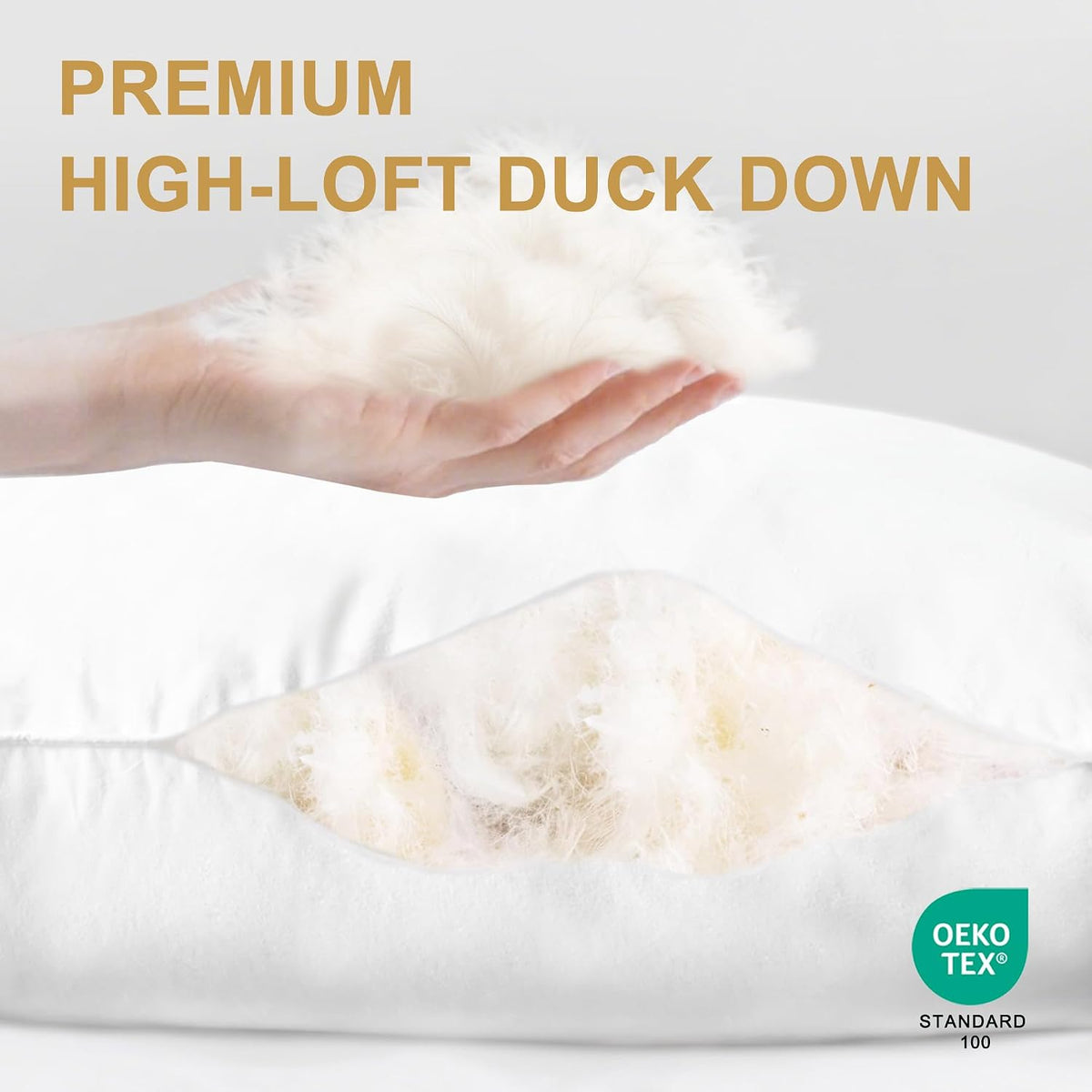 King feather pillows in White, alternate view 4