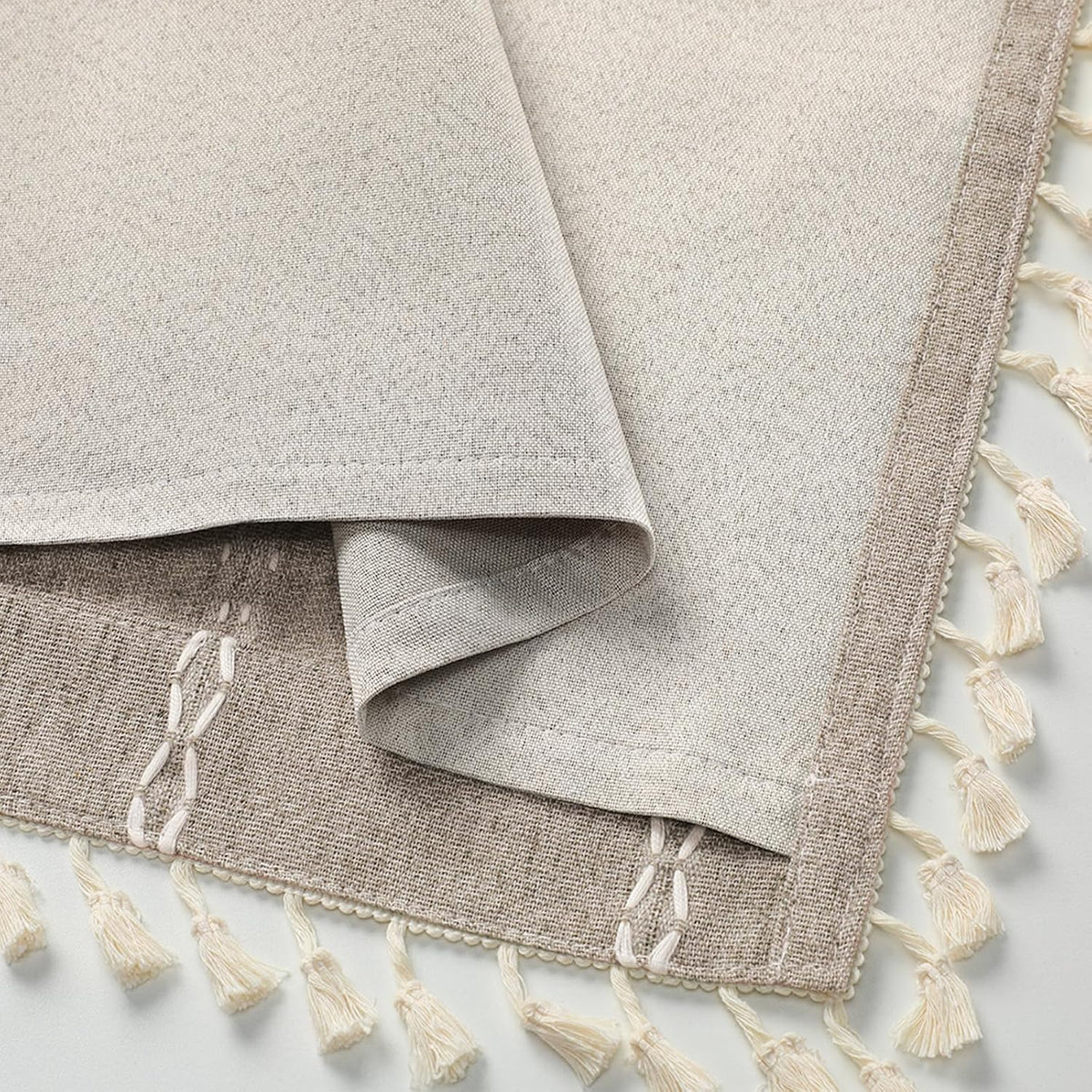 90"L x 52"W linen curtains in Brown, alternate view 4