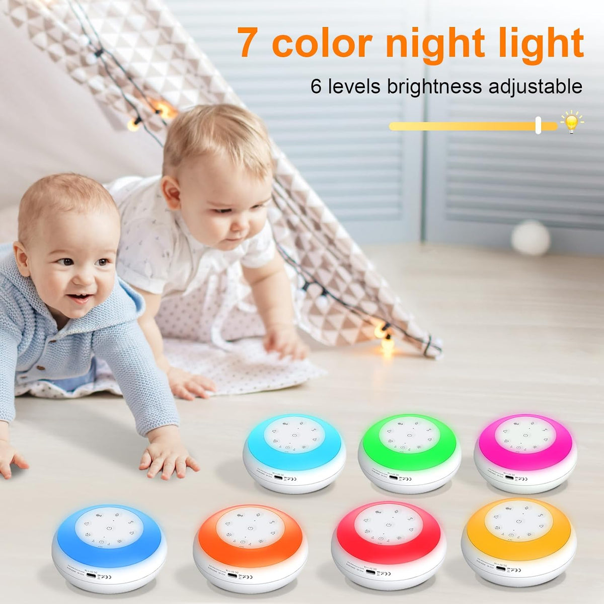 plastic white noise machines in White, alternate view 3