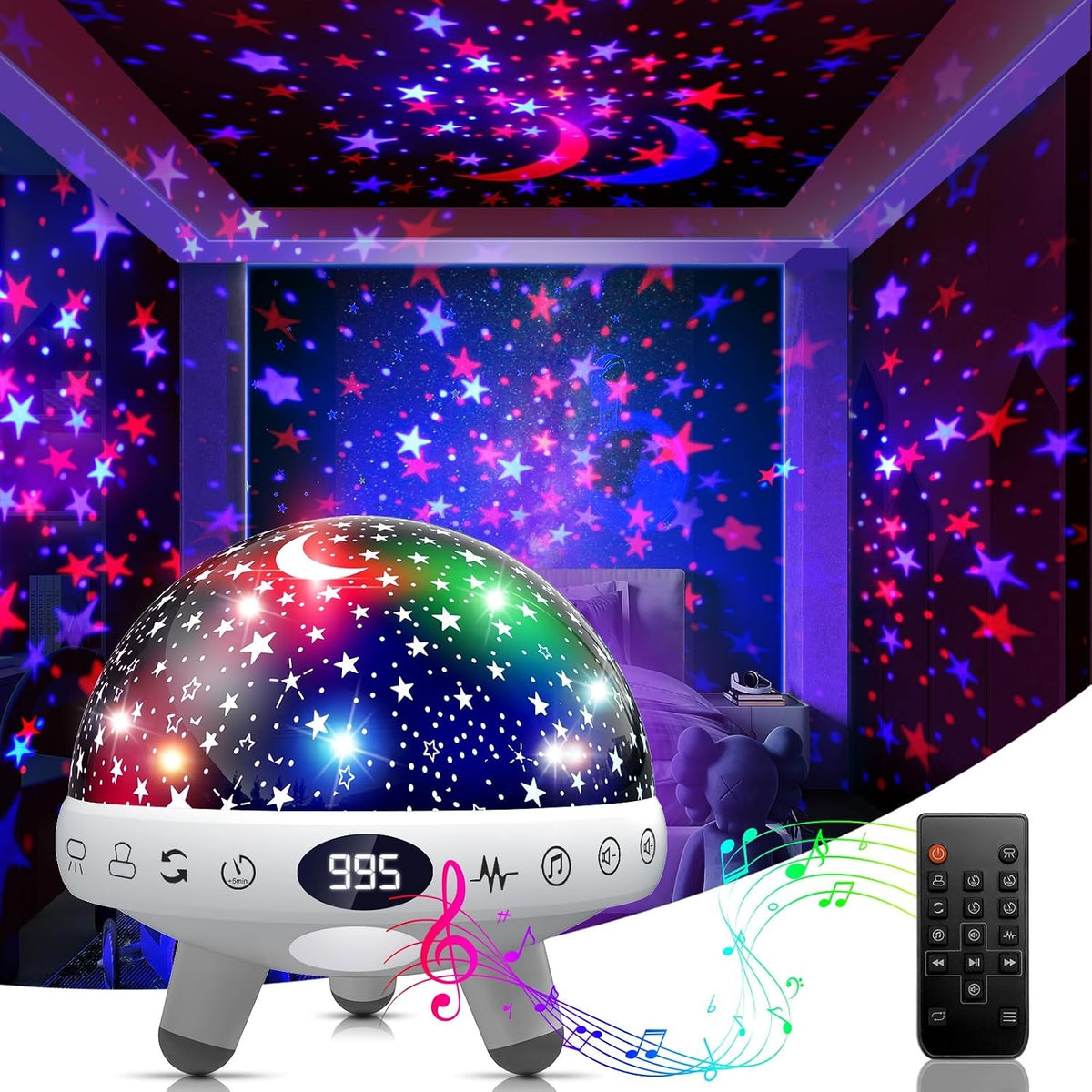 5.28"D x 5.28"W x 4.87"H plastic night lights & ambient lighting