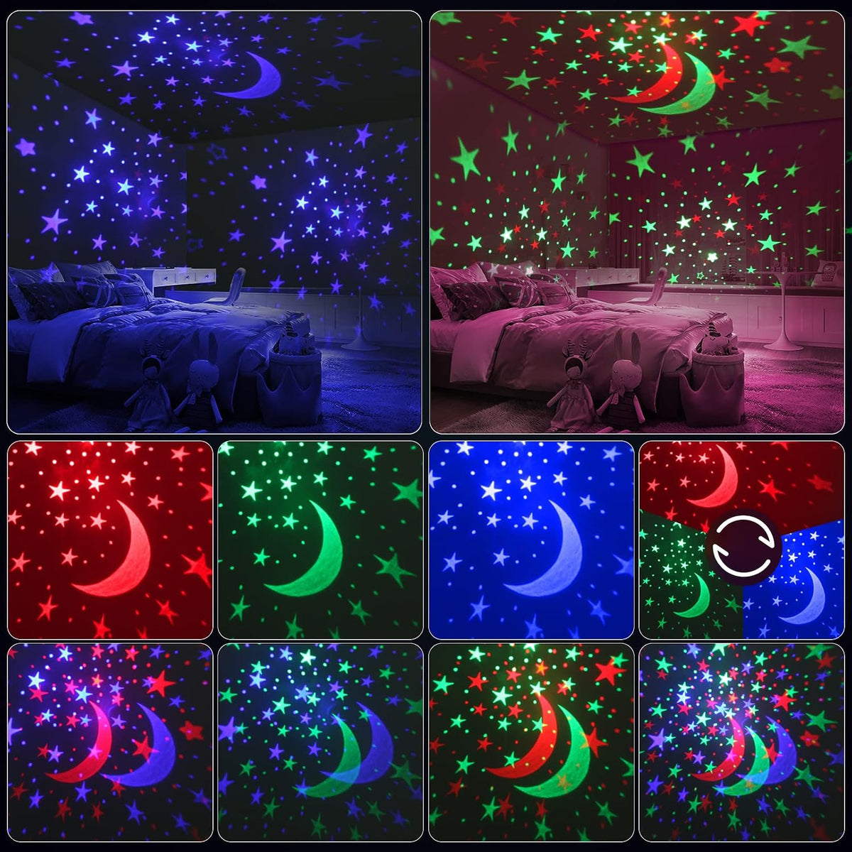 5.28"D x 5.28"W x 4.87"H plastic night lights & ambient lighting, alternate view 5