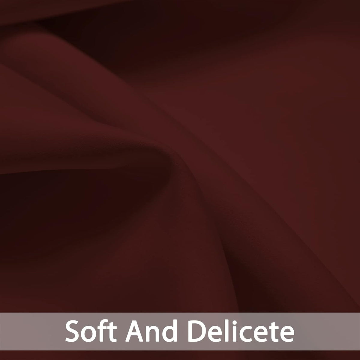 36"L x 52"W fabric curtains in Burgundy Red, alternate view 4