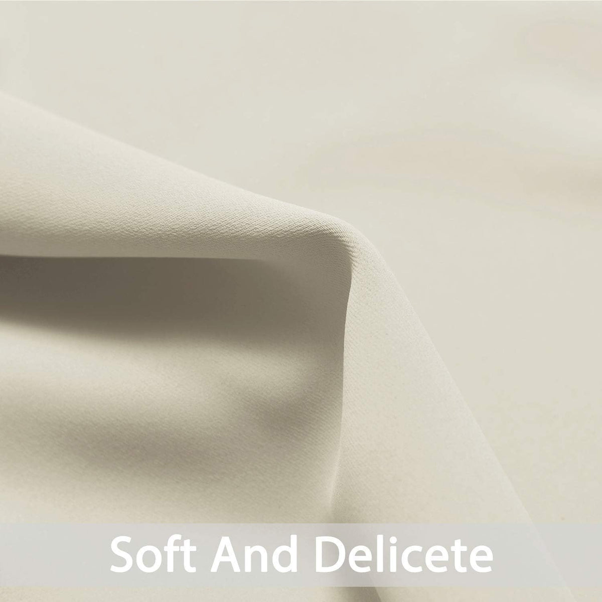 36"L x 52"W fabric curtains in Light Beige, alternate view 3