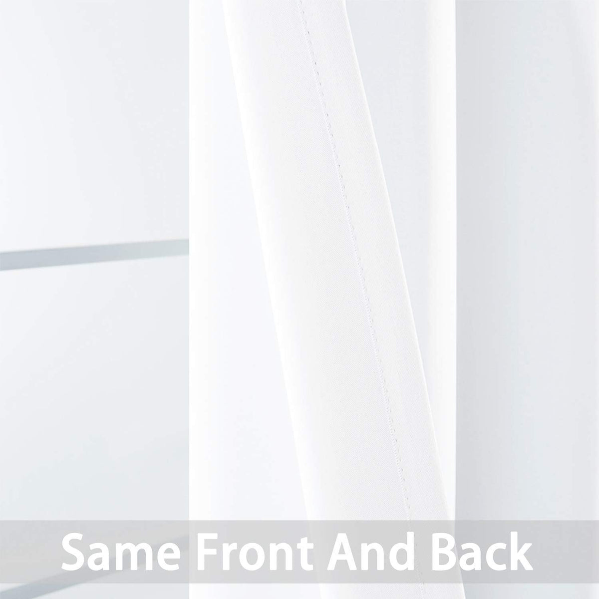 36"L x 52"W fabric curtains in Pure White, alternate view 6