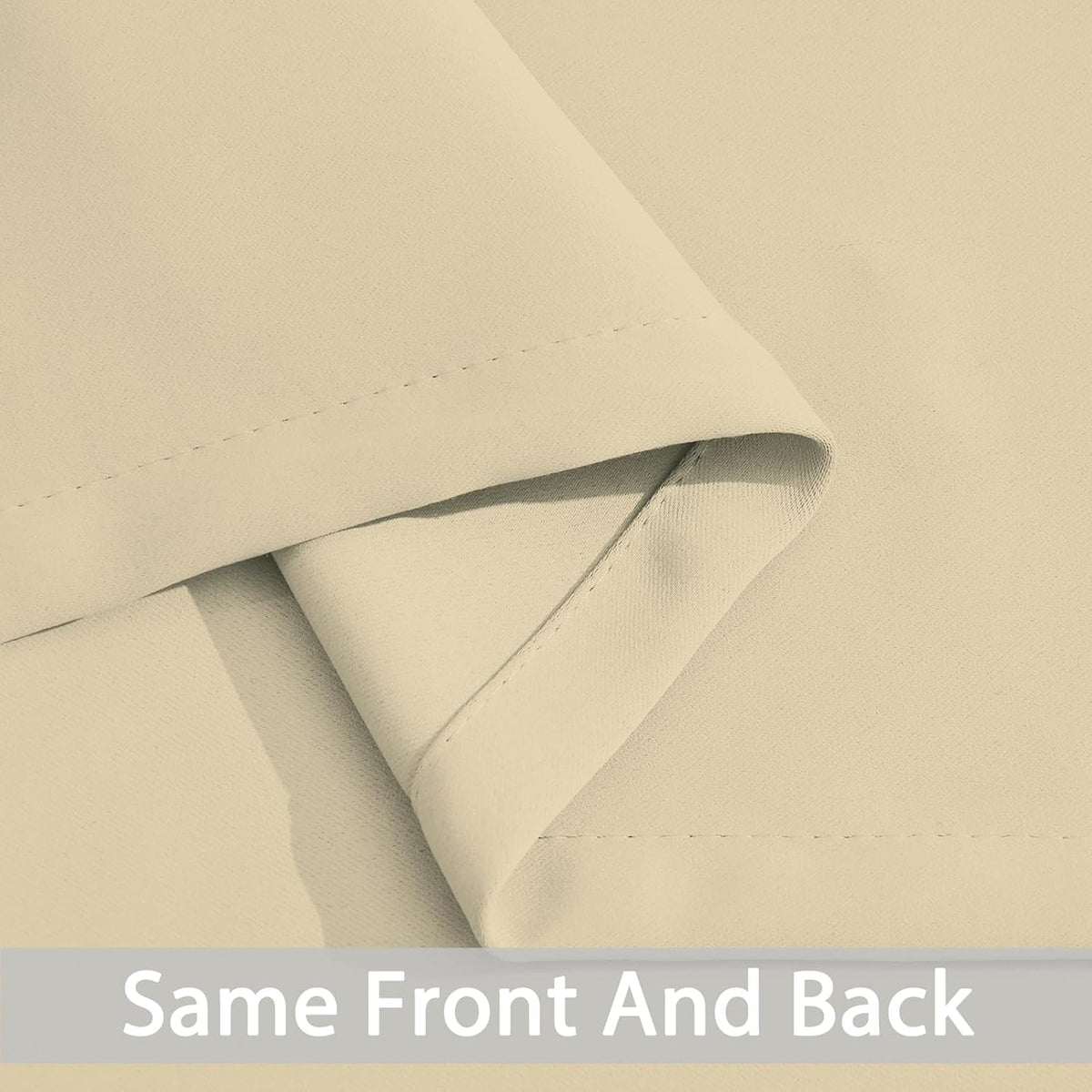 36"L x 52"W polyester curtains in Beige, alternate view 6