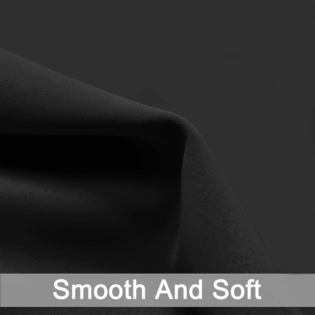 45"L x 52"W fabric curtains in Black, alternate view 4
