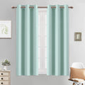 54"L x 38"W fabric curtains in Aqua