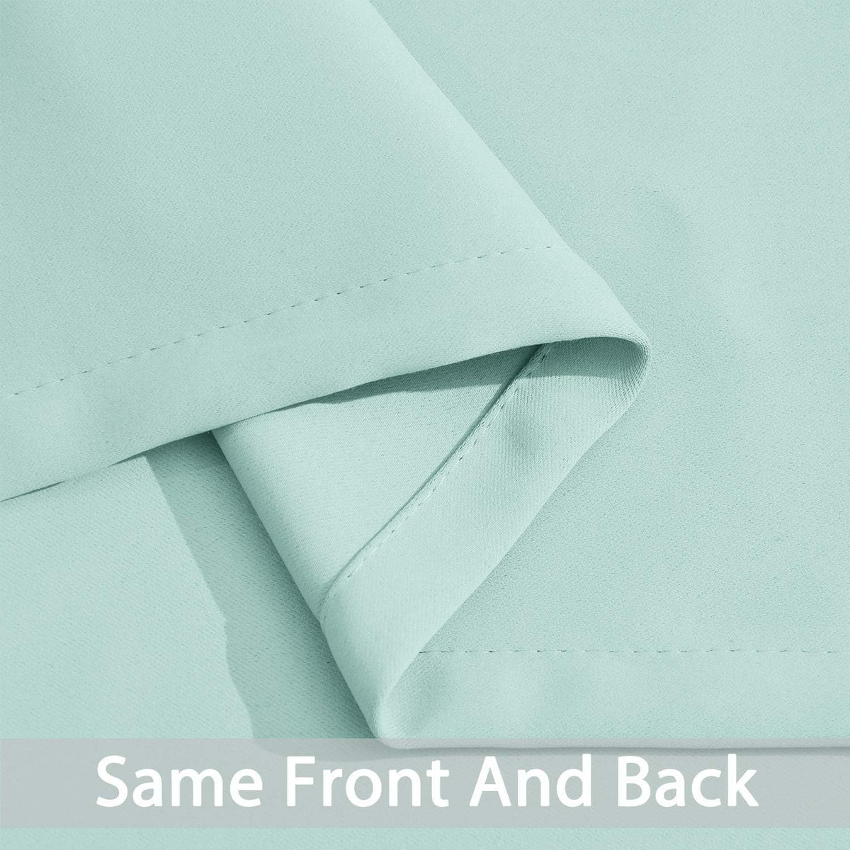 54"L x 38"W fabric curtains in Aqua, alternate view 6