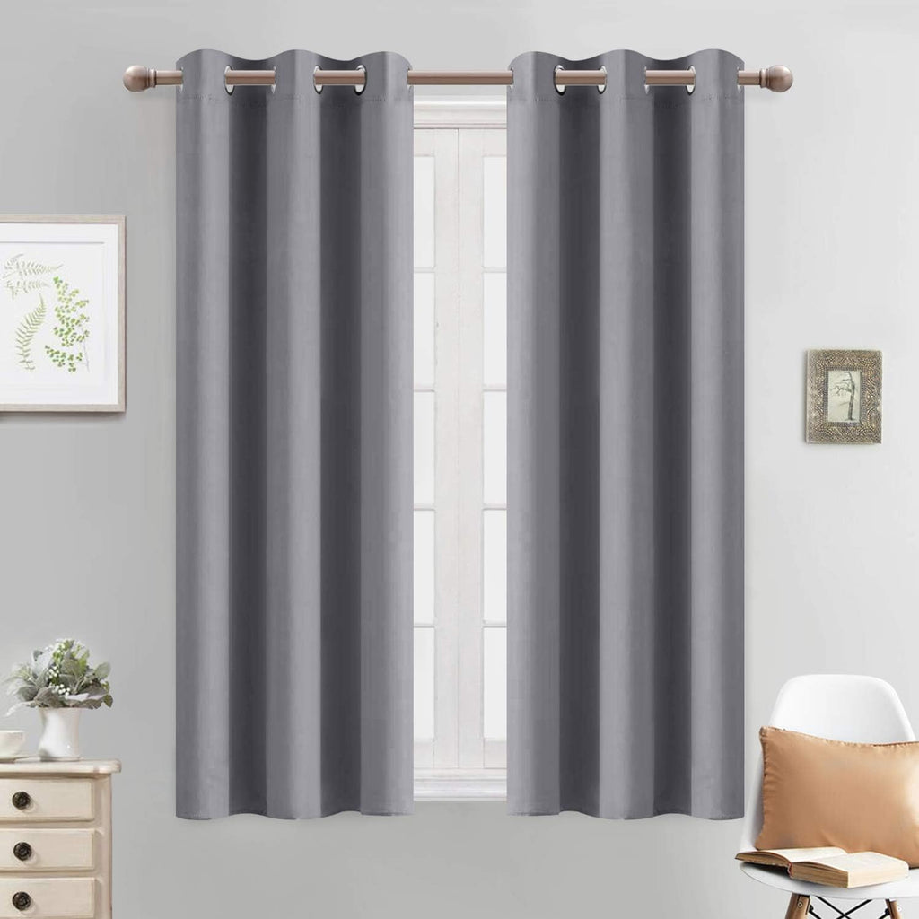 54"L x 38"W fabric curtains in Grey
