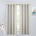 54"L x 52"W fabric curtains in Light Beige