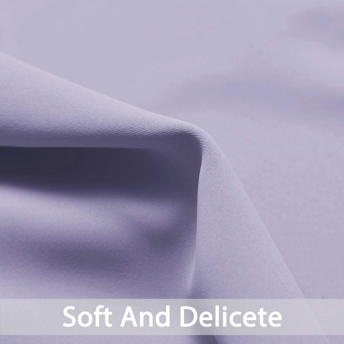 54"L x 52"W fabric curtains in Lilac, alternate view 4