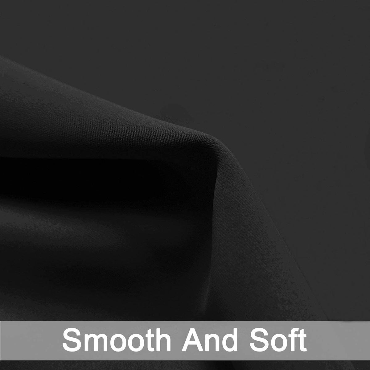 63"L x 42"W fabric curtains in Black, alternate view 4