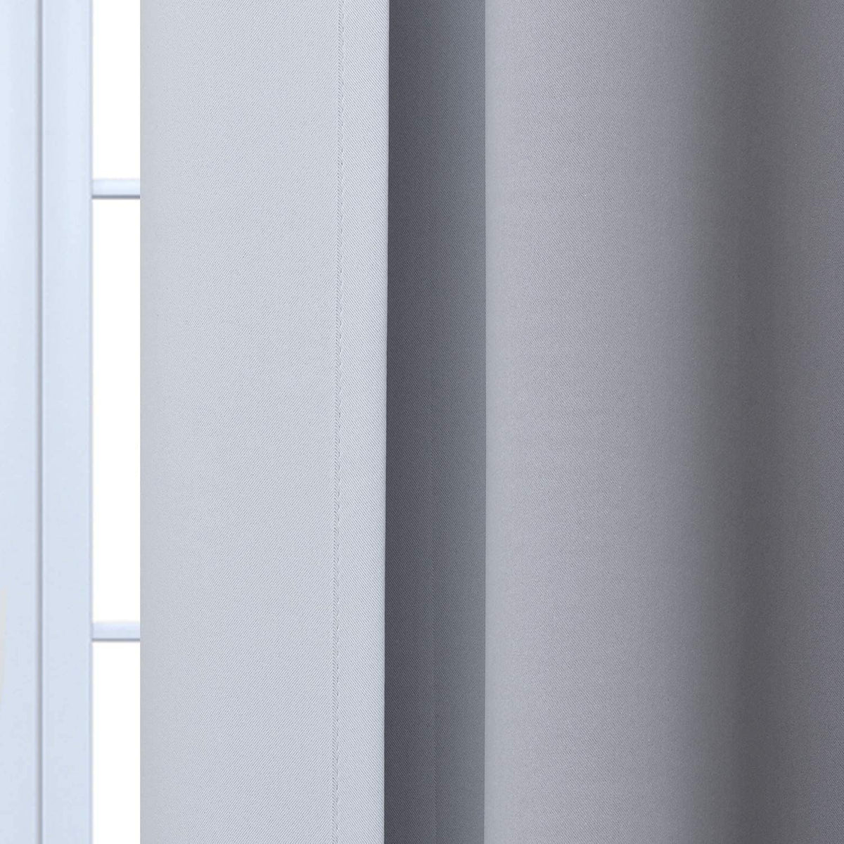 63"L x 42"W polyester curtains in Black, alternate view 7