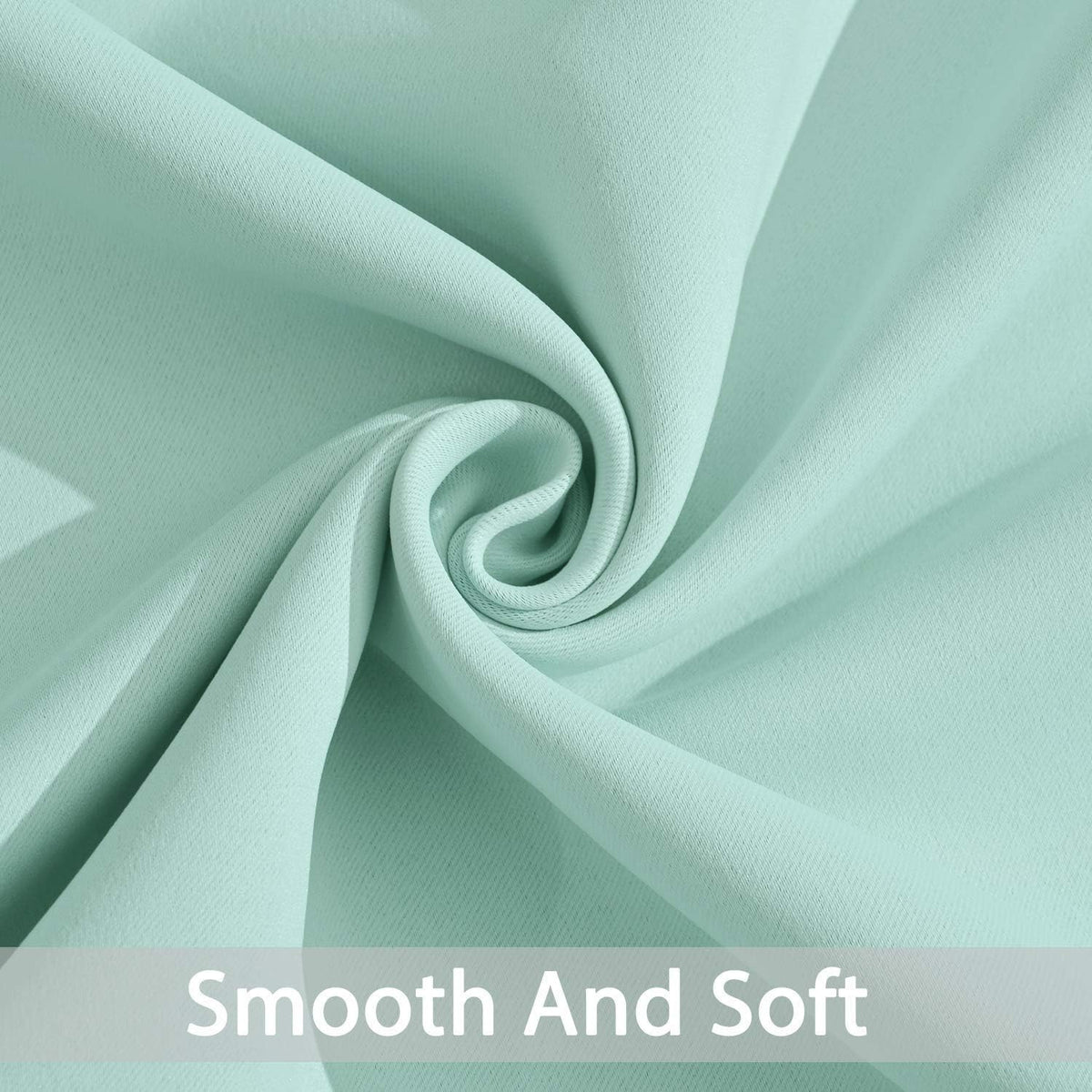 63"L x 52"W polyester curtains in Aqua, alternate view 5
