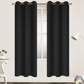 72"L x 38"W fabric curtains in Black