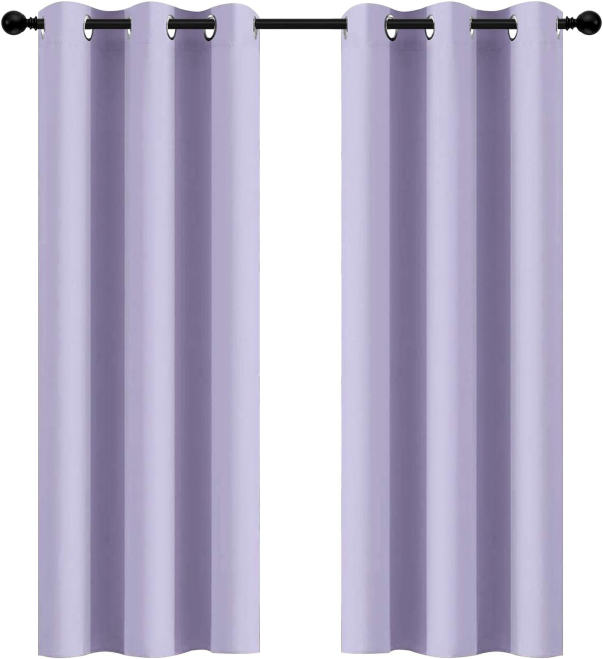72"L x 42"W fabric curtains in Lilac